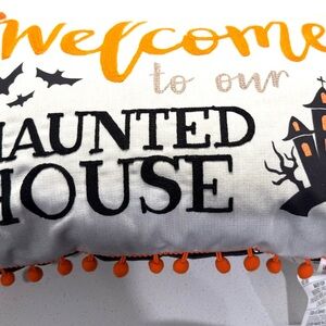 Halloween Haunted House Accent Pillow